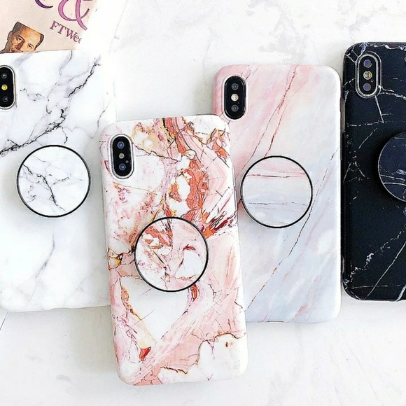 iPhone XR/XS/7/8❤️marble phone case with holder - Picture 4 of 6